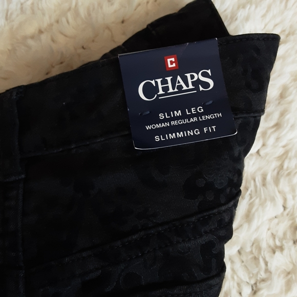 PLUS SIZE CHAPS PATTERNED STRETCH SKINNY JEANS SIZE 18W NWT - Picture 7 of 7